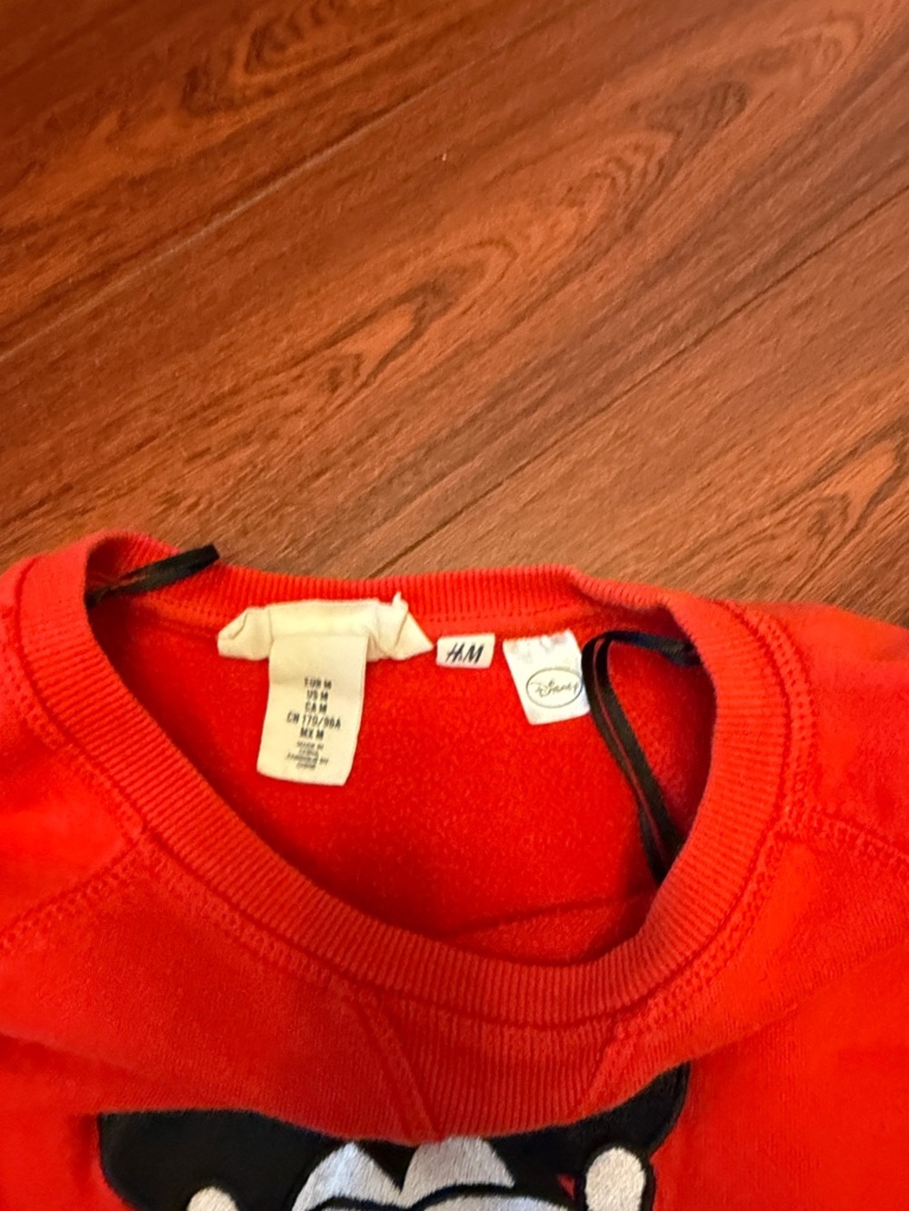 H&M Red Mickey Mouse Graphic Sweatshirt - Picture 7 of 9